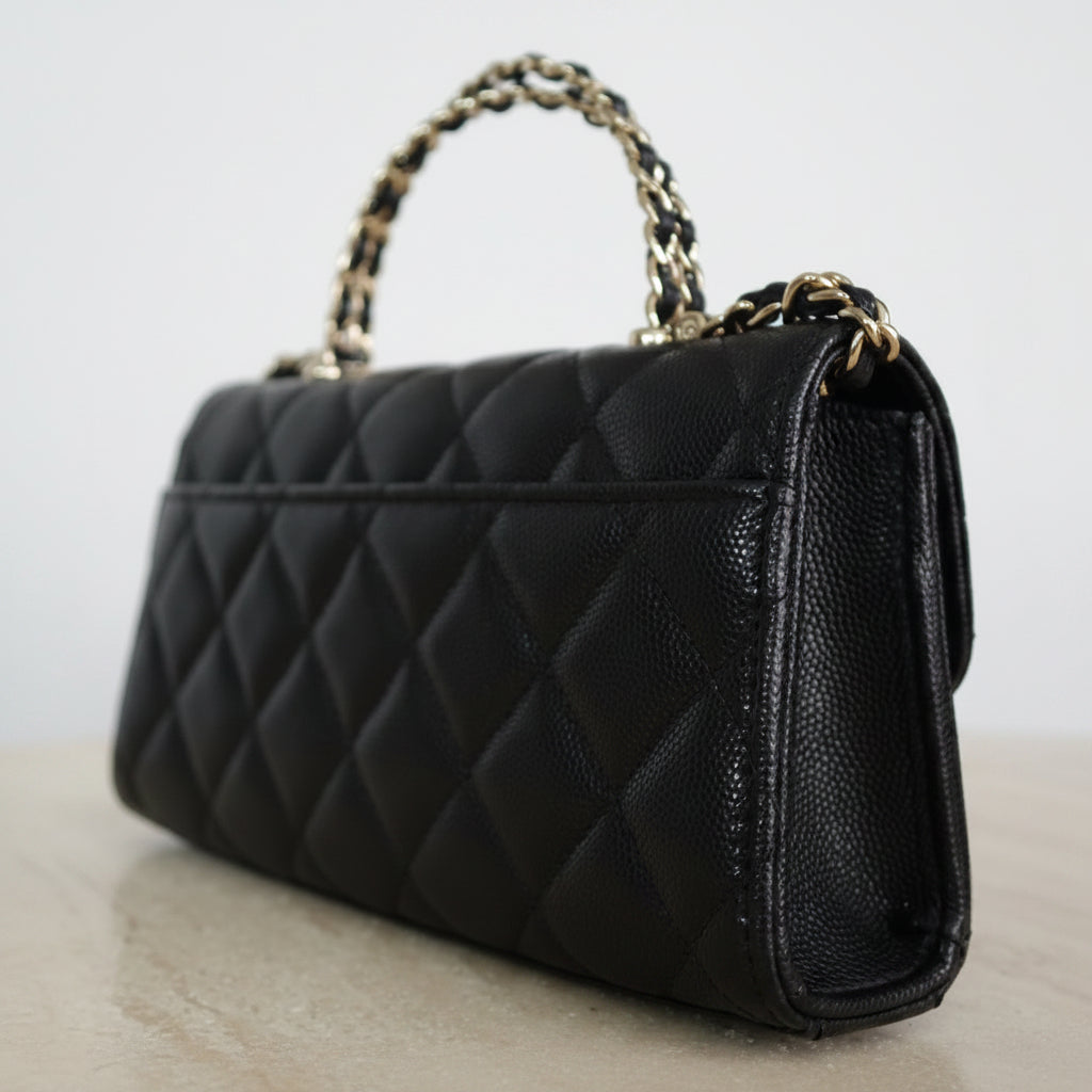 Chanel Black Caviar Coco Handle Bag, 19cm (Chanel 19)