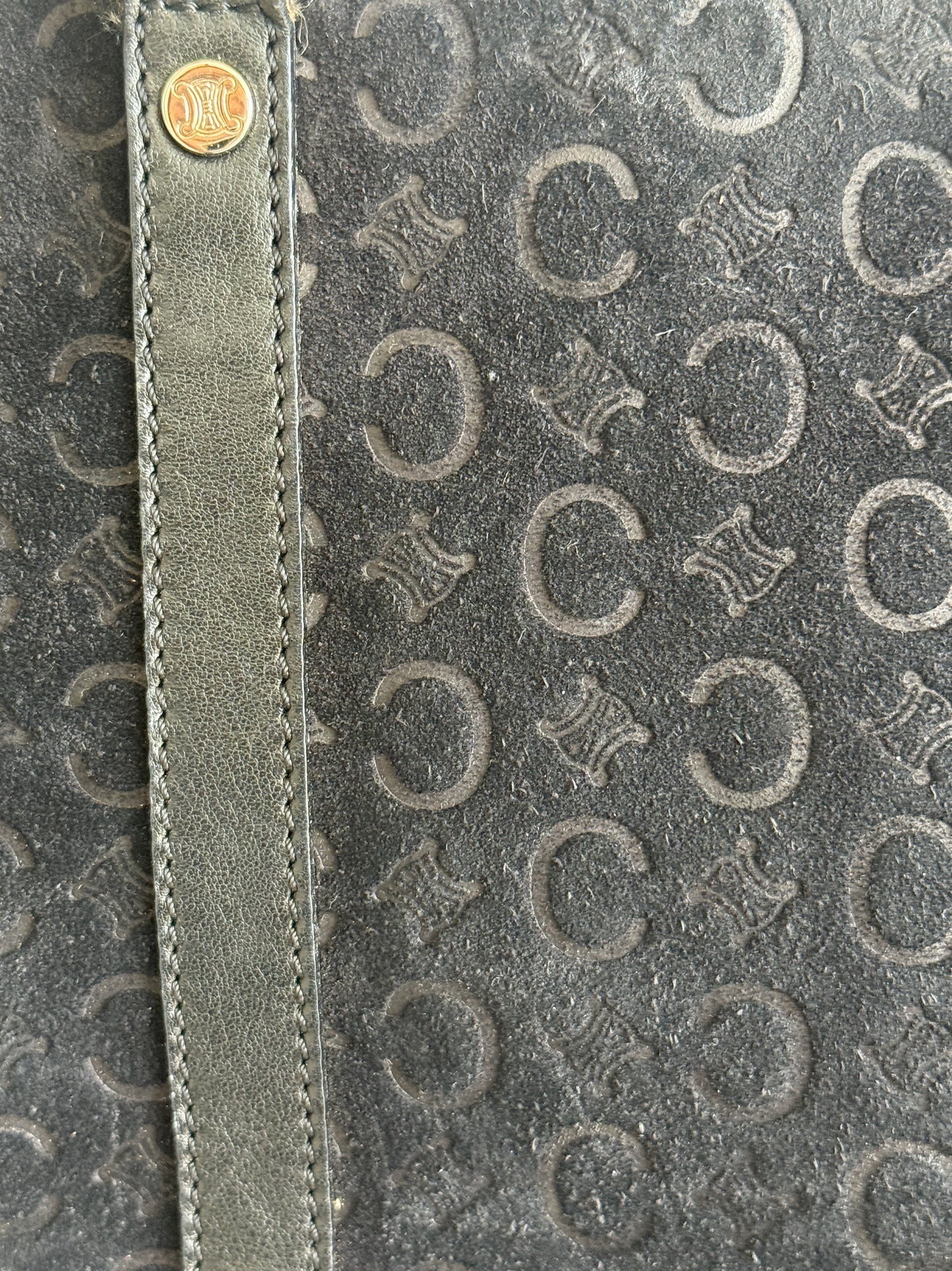 Celine Black Suede Mini Tote
