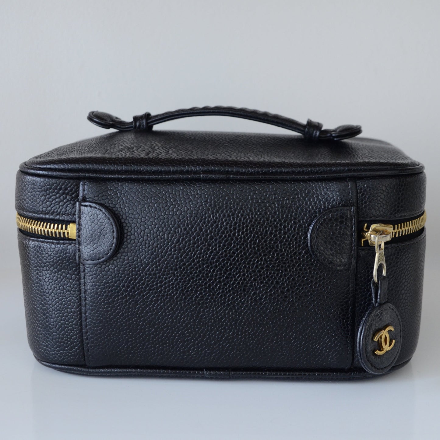 Chanel Black Caviar Leather Vanity Case