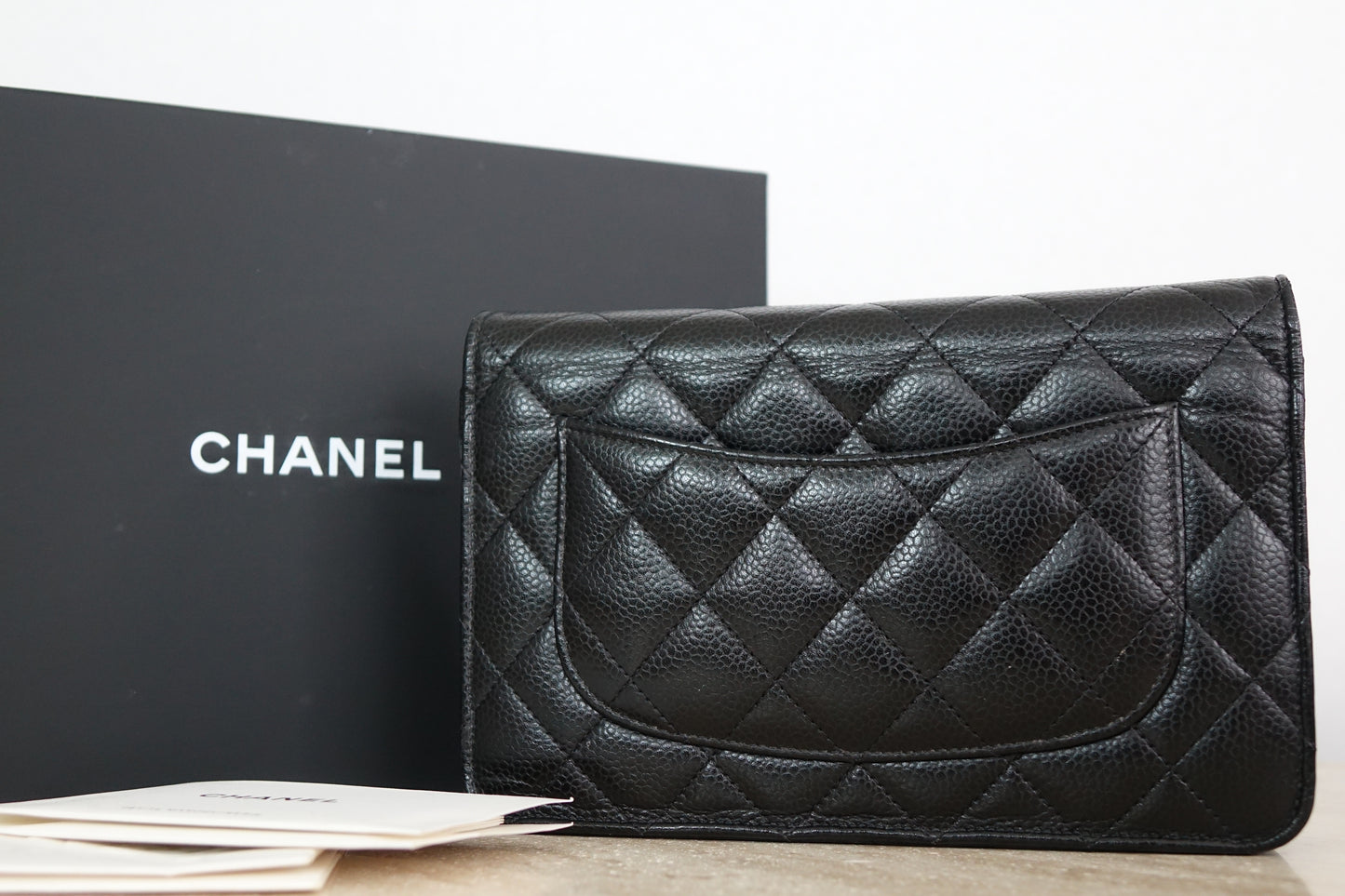 Chanel Matelassé Wallet on Chain, Black Caviar, AP0250 (2022)