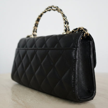 Chanel Black Caviar Coco Handle Bag, 19cm (Chanel 19)