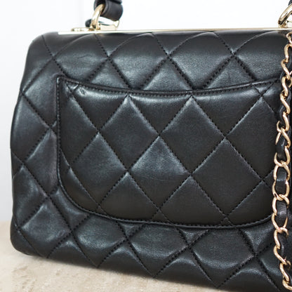 Chanel Black Lambskin Trendy CC Top Handle Bag, Small 25cm