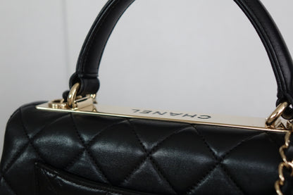 Chanel Black Lambskin Trendy CC Top Handle Bag, Small 25cm