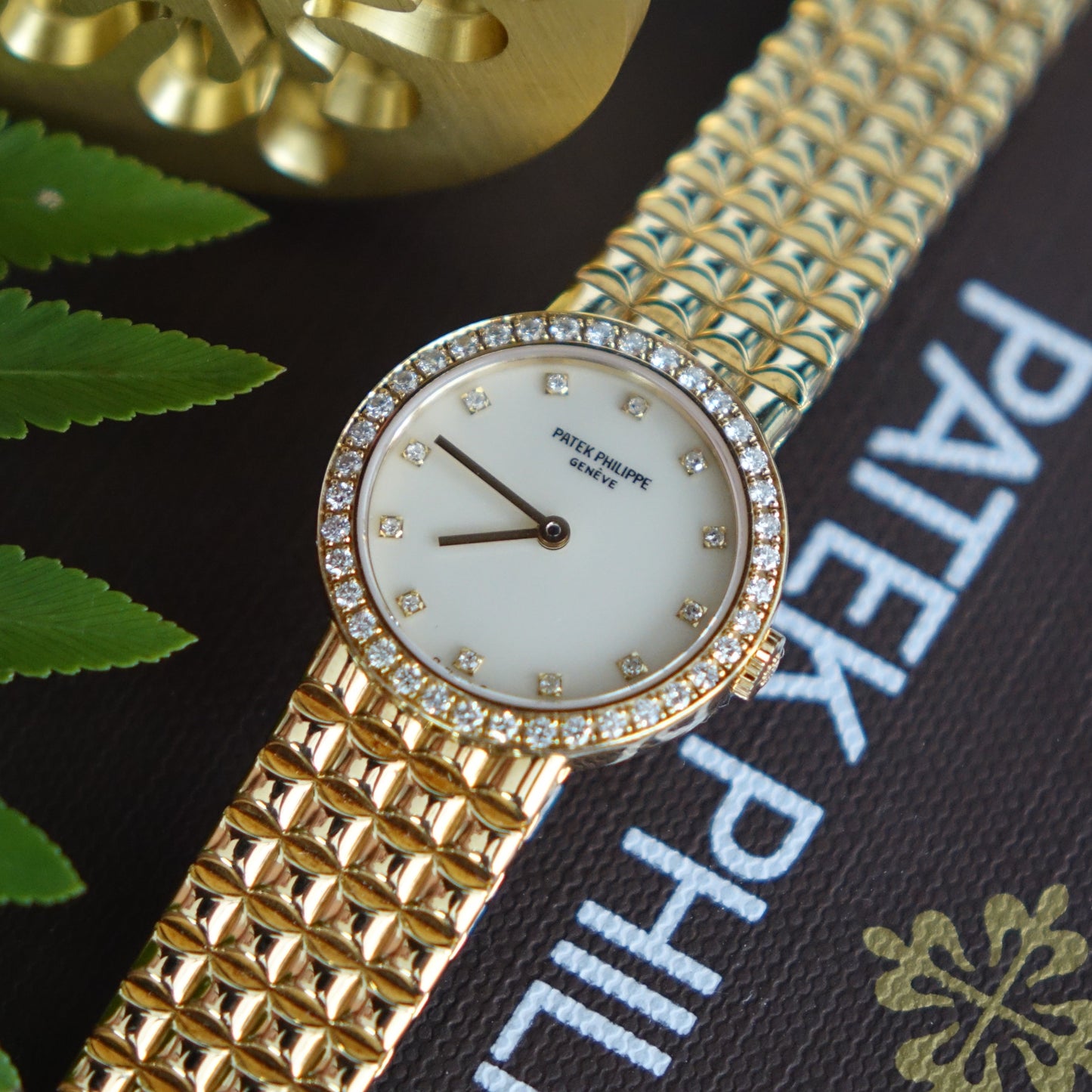 Patek Philippe Ladies Calatrava Reference 4746, Yellow Gold & Diamond, Bracelet Watch (1989)
