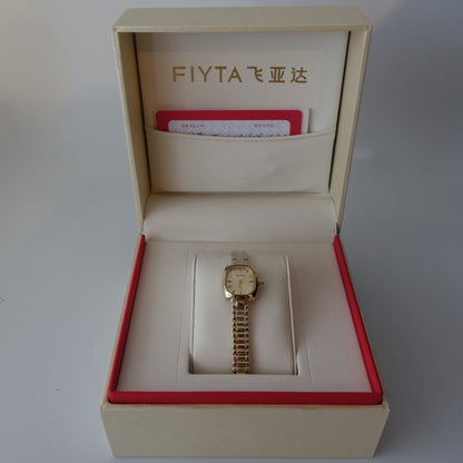 FIYTA Gold Watch with Diamond Dial