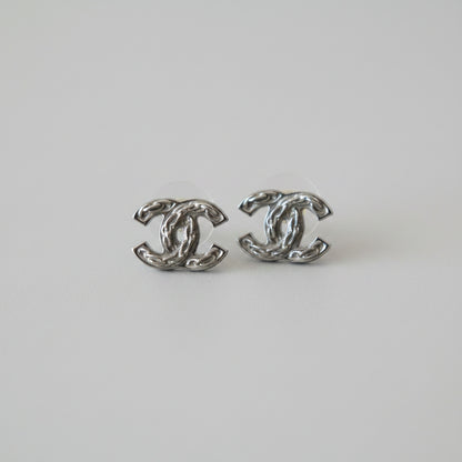 Chanel Stud Earrings — Silver