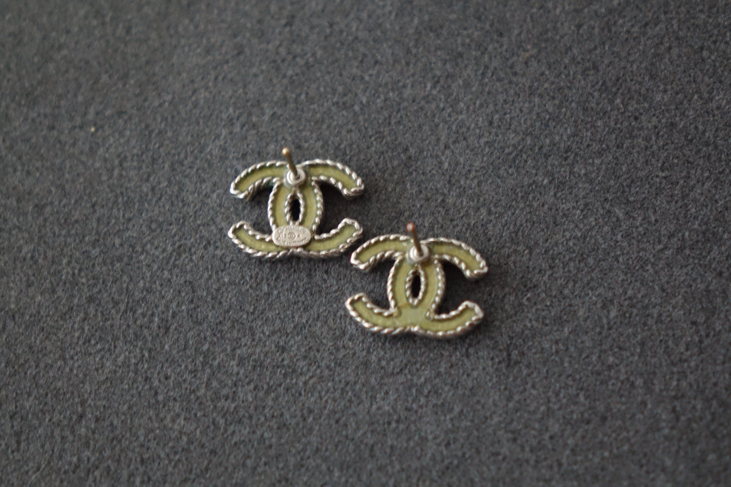 Green Chanel Earrings