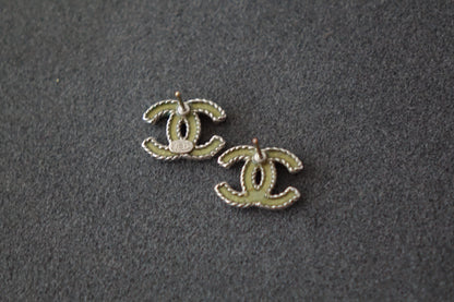 Green Chanel Earrings