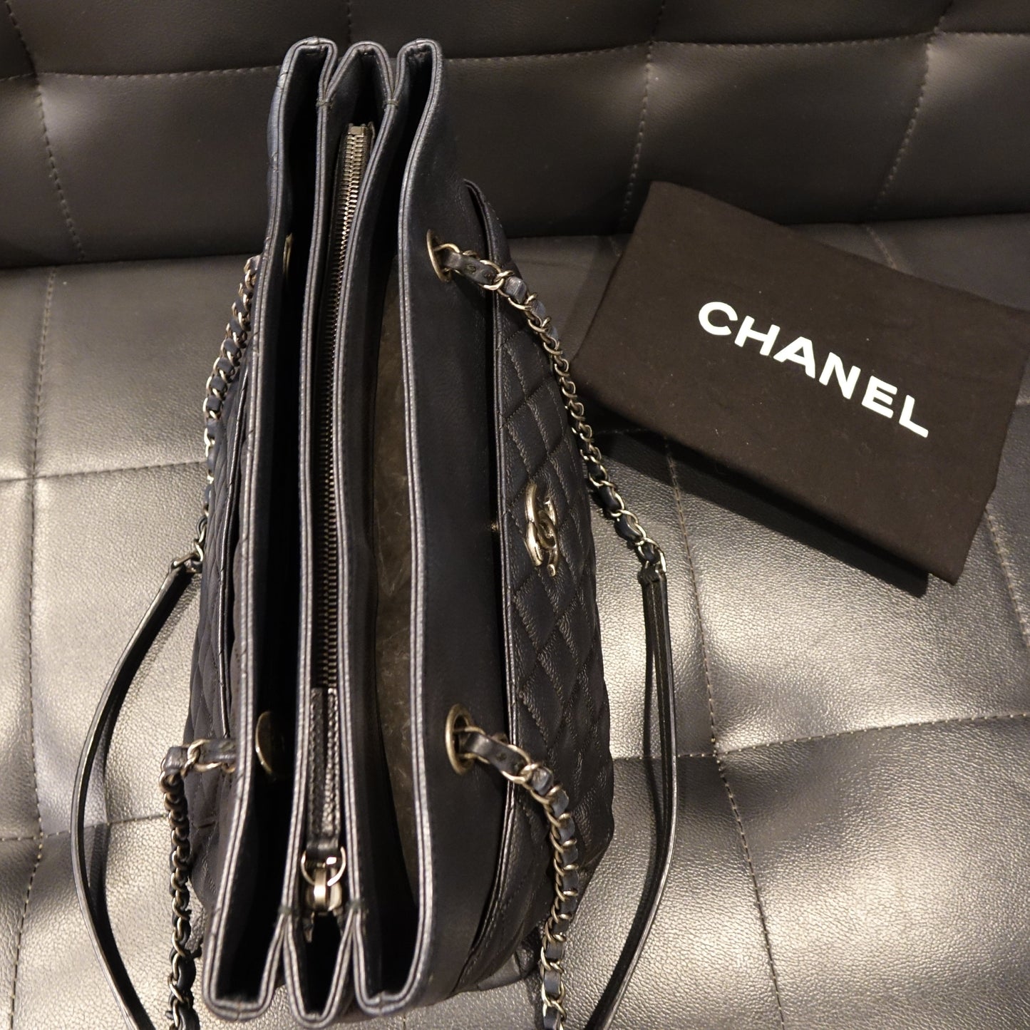Chanel Silver Chain Tote