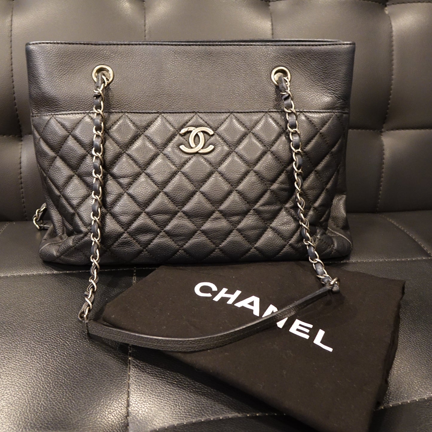 Chanel Silver Chain Tote