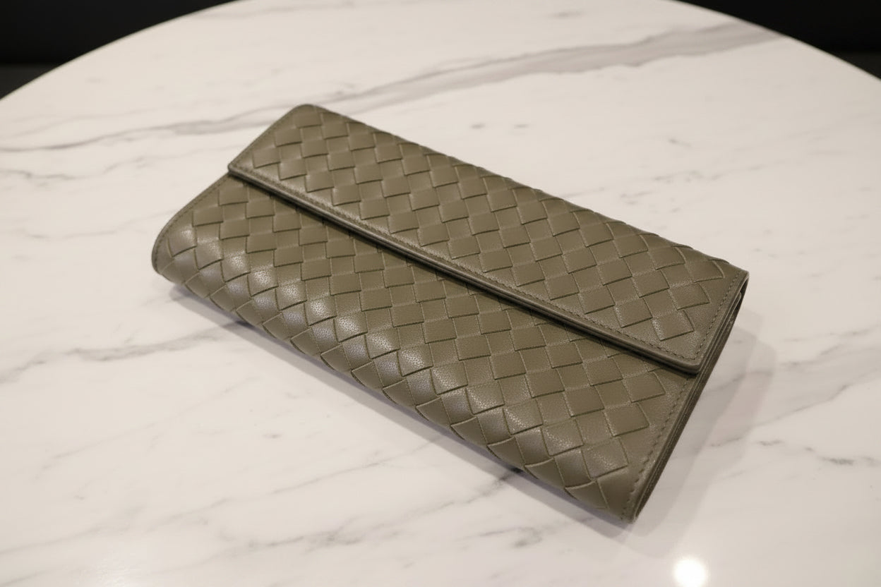 Bottega Veneta Intrecciato Vertical Long Wallet