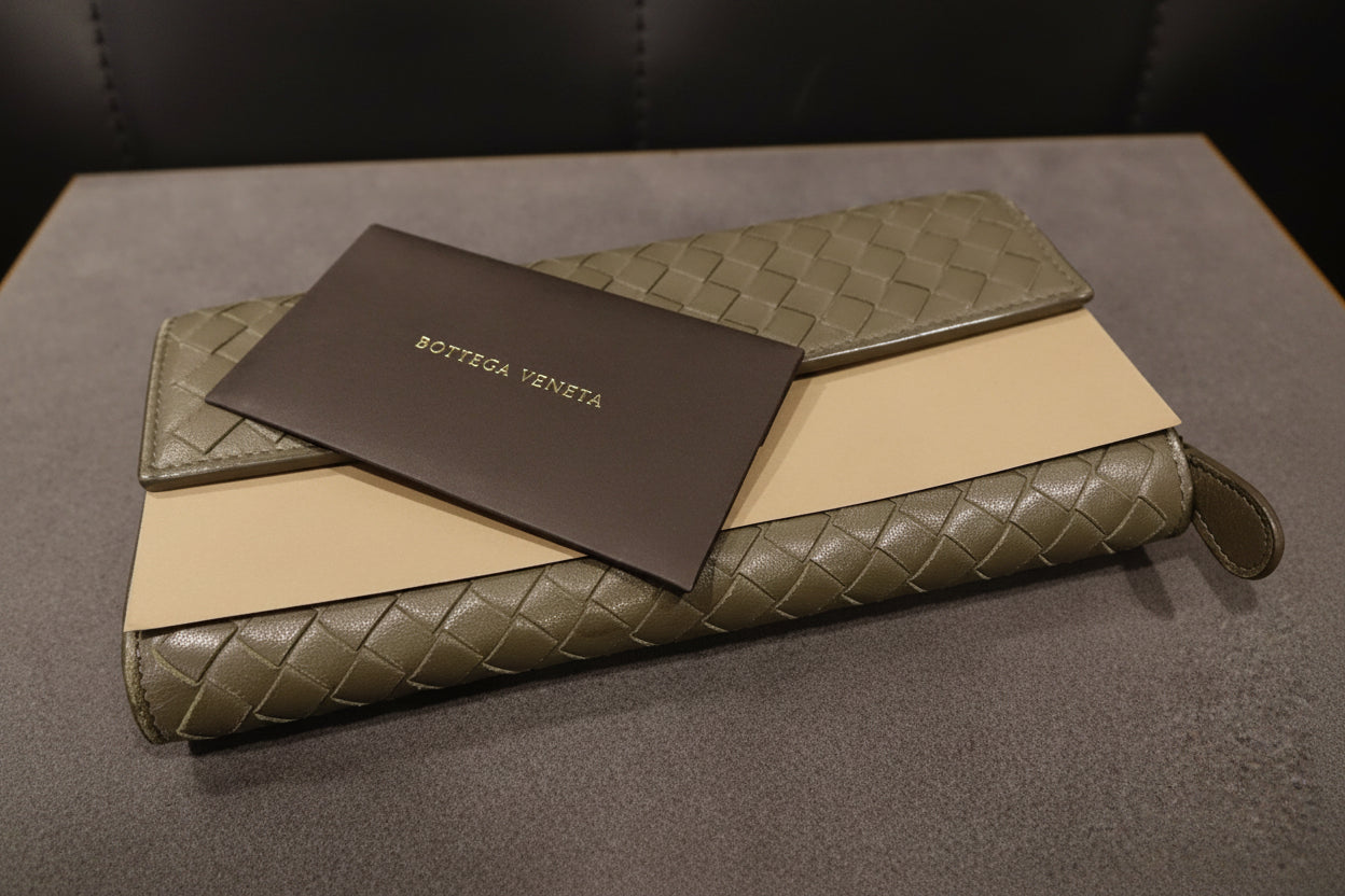 Bottega Veneta Intrecciato Vertical Long Wallet