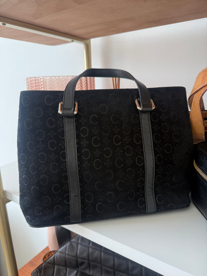 Celine Black Suede Mini Tote