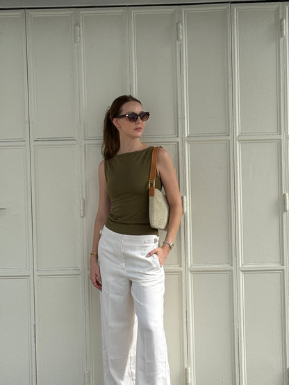 Cream Celine Suede Should Bag