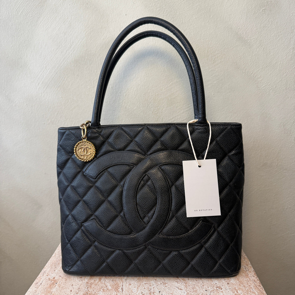 Chanel Medallion Tote — Black Caviar
