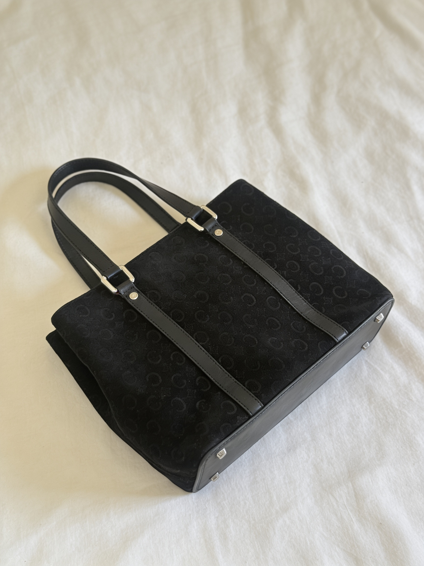 Celine Black Suede Mini Tote