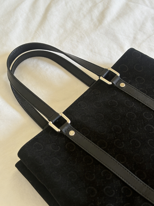 Celine Black Suede Mini Tote
