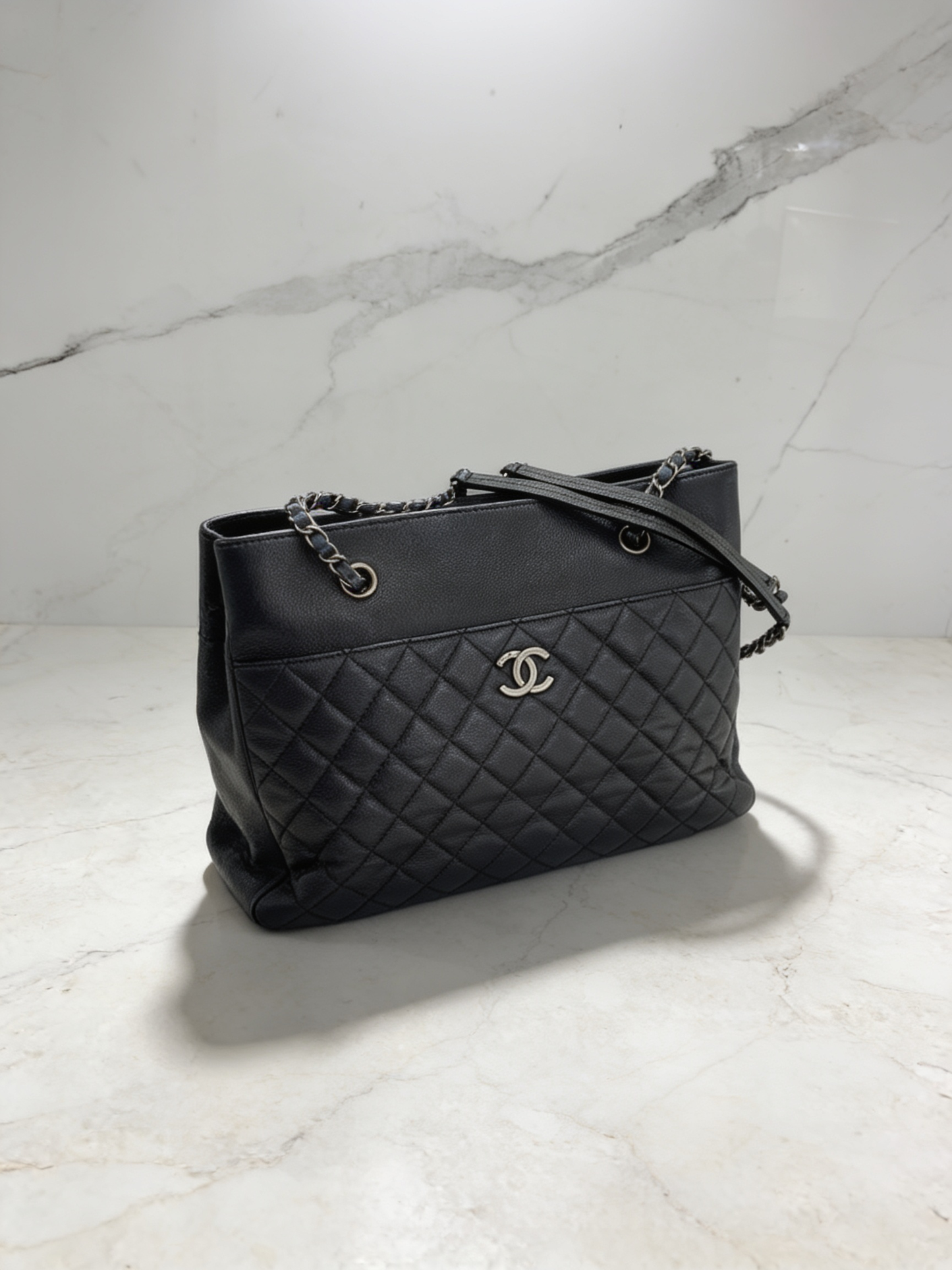 Chanel Silver Chain Tote